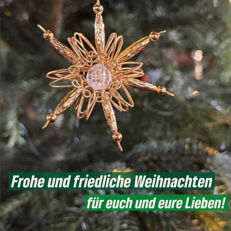 Frohe und friedliche Weihnachtenfür euch und eure Lieben!